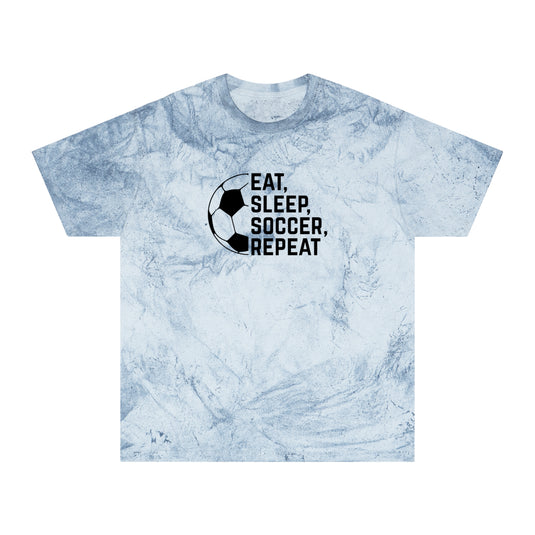 Eat Sleep Soccer Repeat Adult Unisex Colorblast T-Shirt