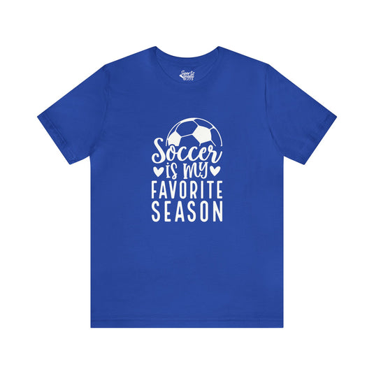 Soccer is My Favorite Season Adult Unisex Mid-Level T-Shirt