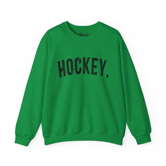 Rustic Design Hockey Adult Unisex Basic Crewneck Sweatshirt