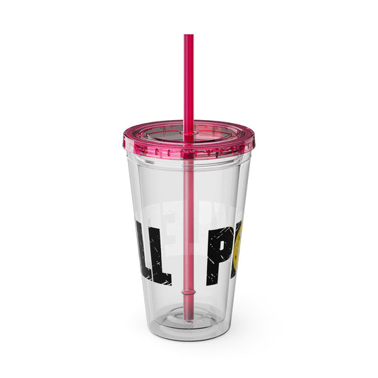 Pickleball 16 oz Sunsplash Tumbler with Straw