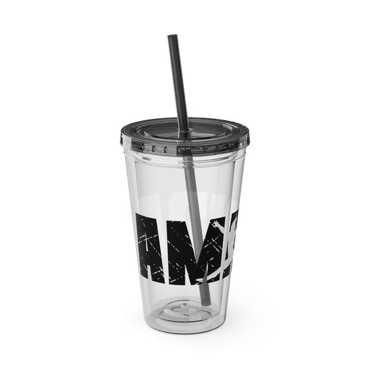 Gymnastics 16 oz Sunsplash Tumbler with Straw w/Custom Name