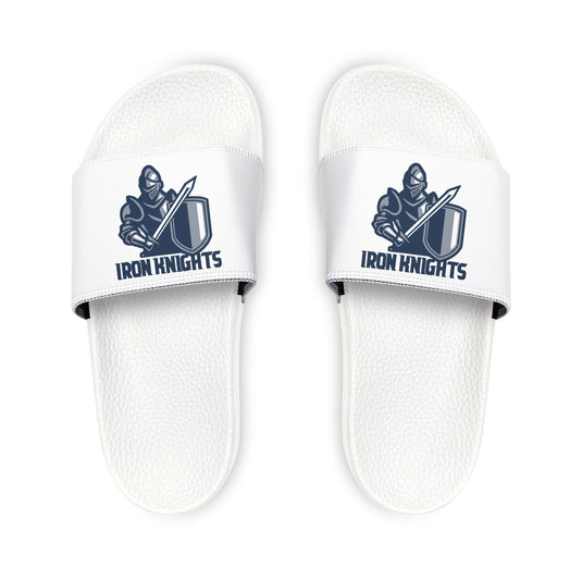 Iron Knights Youth Slide Sandals - Knight Design w/White Background