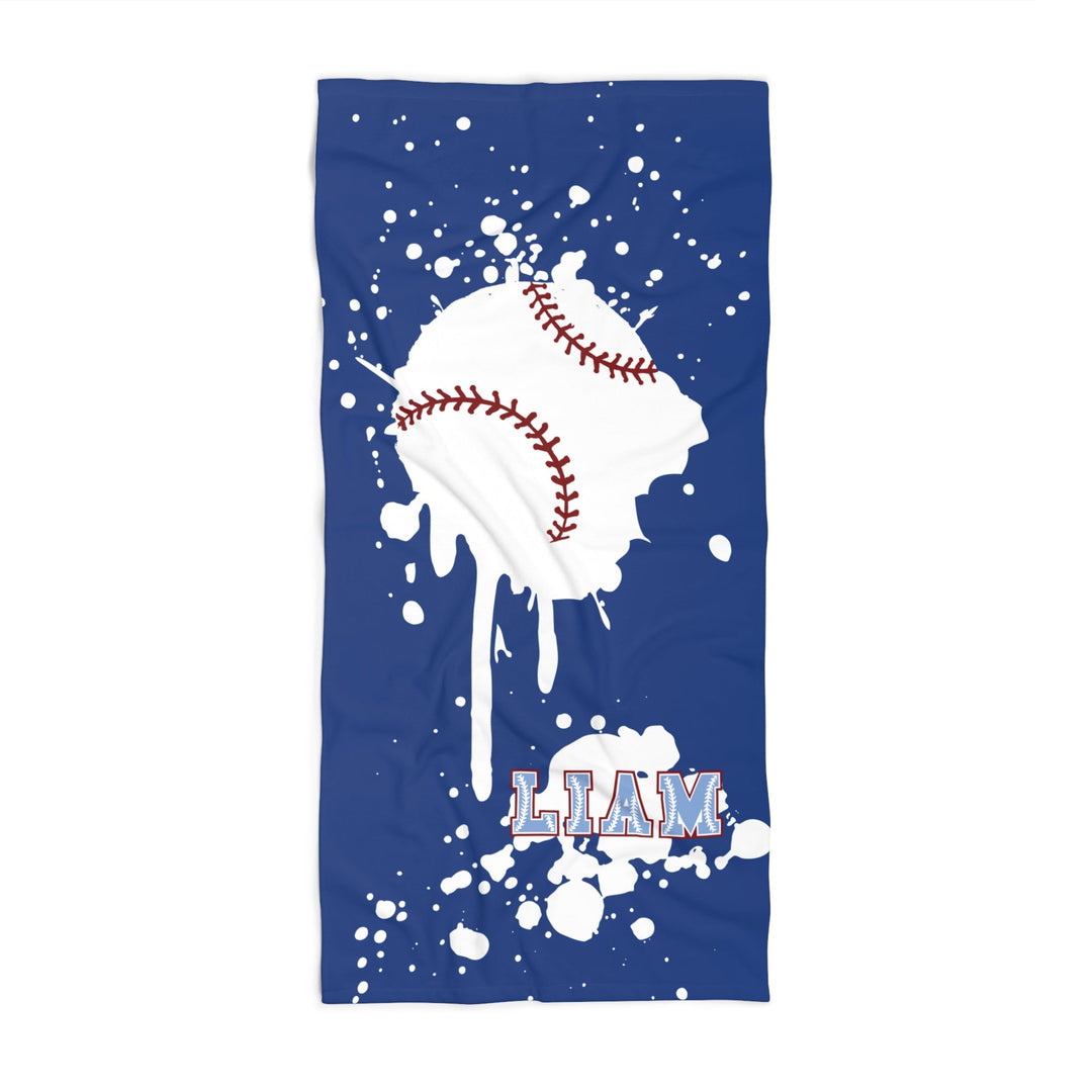 Baseball Beach Towel w/Custom Name