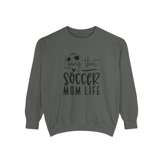 Living That Soccer Mom Life Adult Unisex Premium Crewneck Sweatshirt