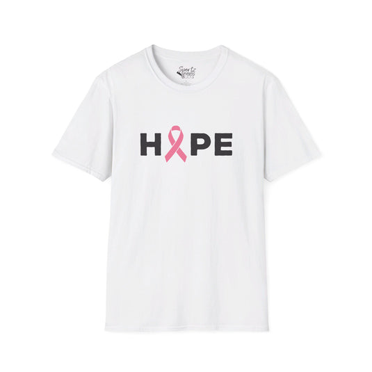 Hope Cancer Ribbon Adult Unisex Basic T-Shirt