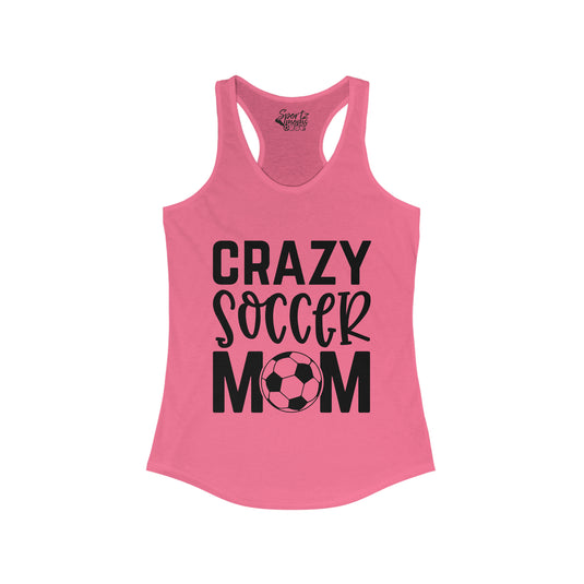 Crazy Soccer Mom Adult Women's Racerback Tank