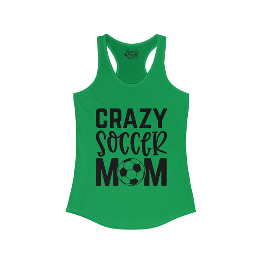 Crazy Soccer Mom Adult Women's Racerback Tank