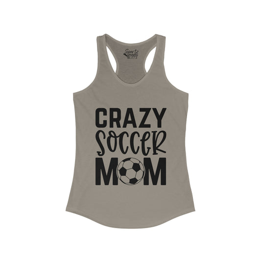 Crazy Soccer Mom Adult Women's Racerback Tank