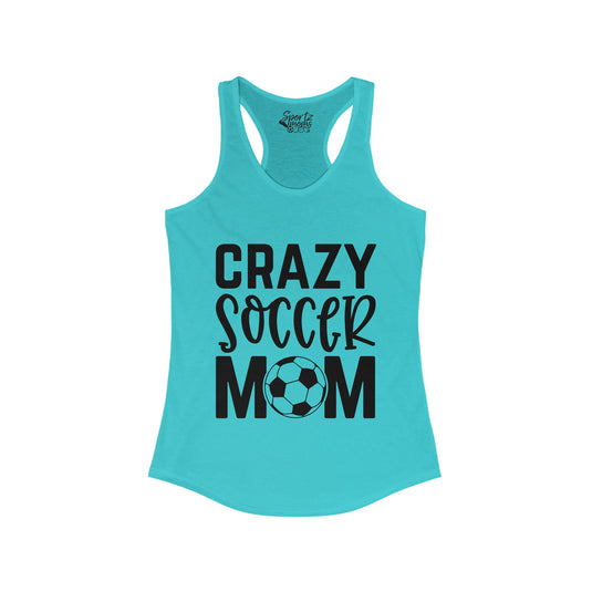 Crazy Soccer Mom Adult Women's Racerback Tank