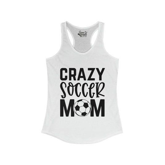 Crazy Soccer Mom Adult Women's Racerback Tank