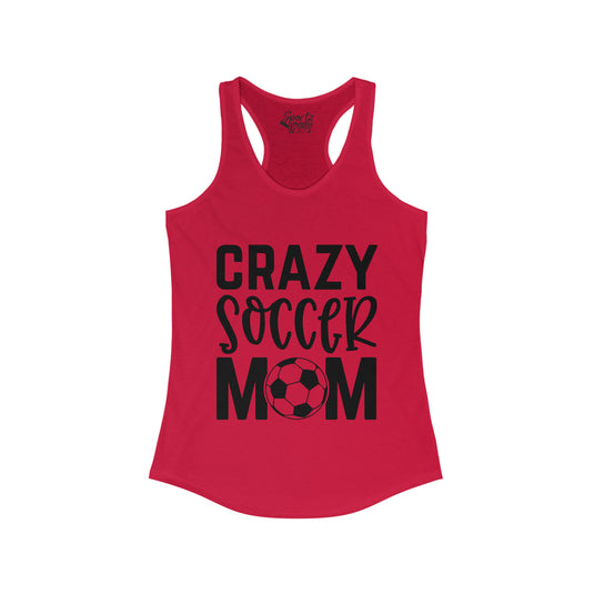 Crazy Soccer Mom Adult Women's Racerback Tank