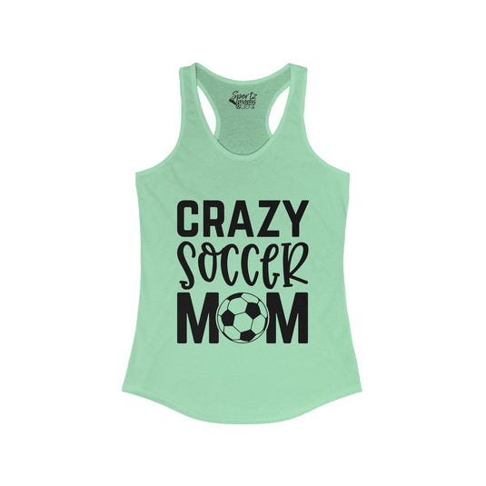 Crazy Soccer Mom Adult Women's Racerback Tank