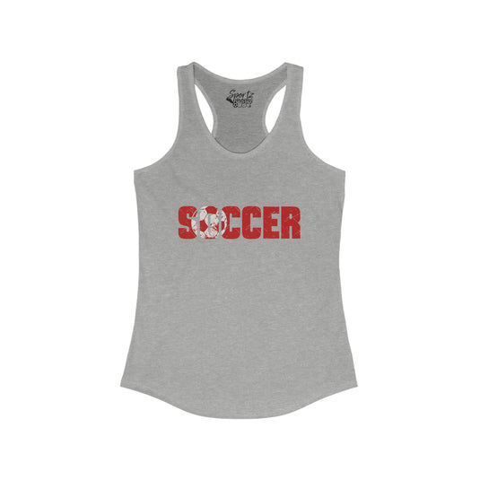 Soccer Adult Women's Racerback Tank