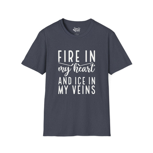 Fire in My Heart Hockey Adult Unisex Basic T-Shirt