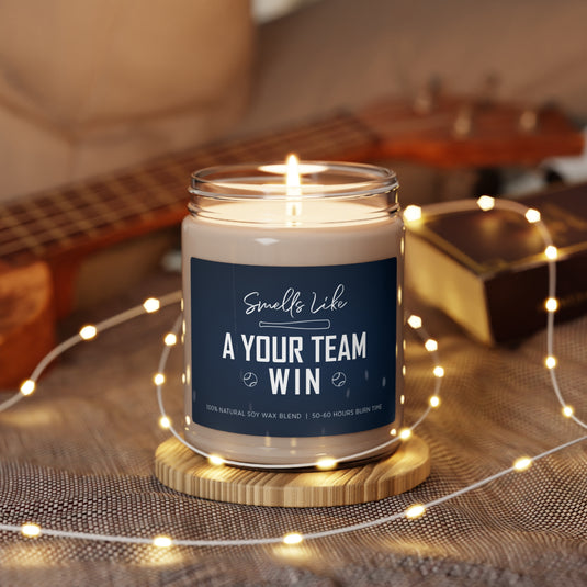 Smells Like a "Your Team" Win 9 oz Scented Soy Candle - 5 scents to choose from