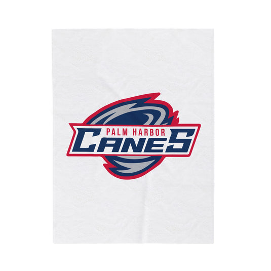 Palm Harbor Lady Canes Velveteen Plush Blanket