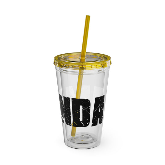 Gymnastics 16 oz Sunsplash Tumbler with Straw w/Custom Name