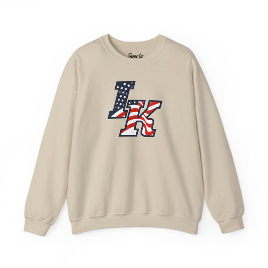 Iron Knights Basic Adult Unisex Crewneck Sweatshirt W/Flag Logo Only