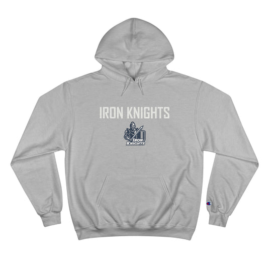 Iron Knights Champion Adult Unisex Hoodie W/Name, Number & Bible Verse - All White Design