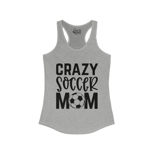 Crazy Soccer Mom Adult Women's Racerback Tank