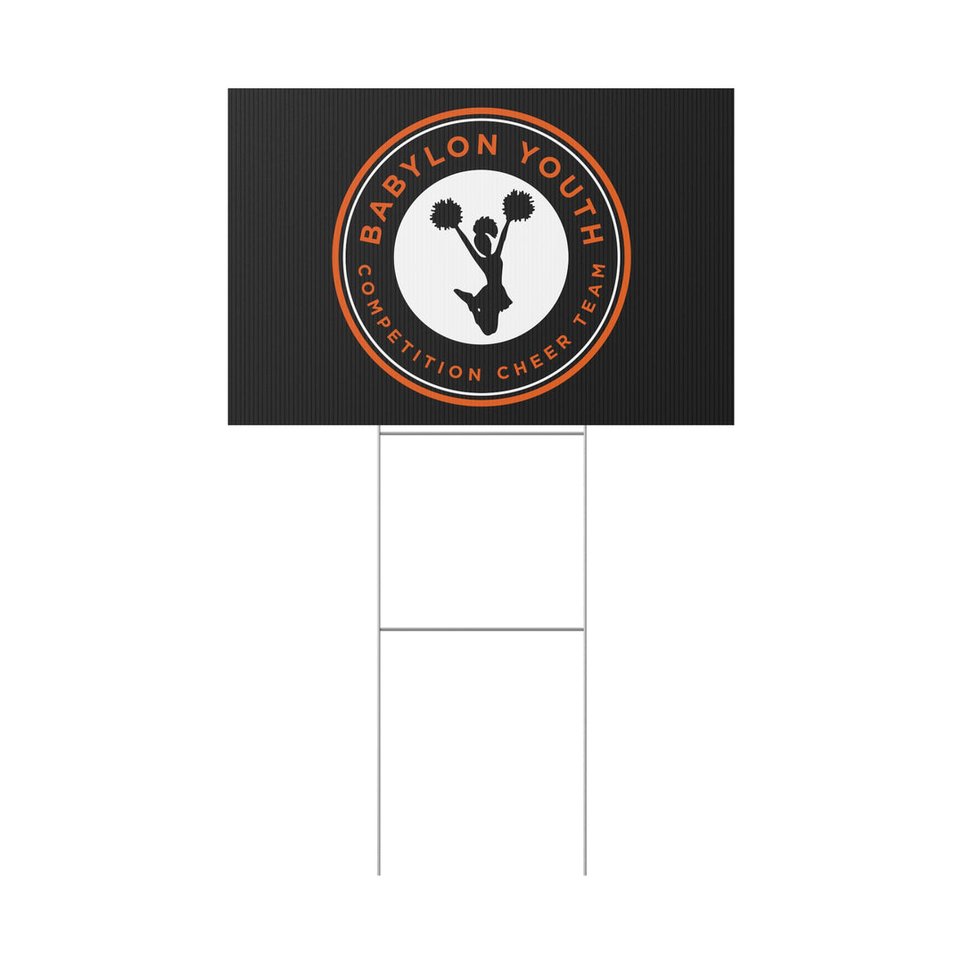 Babylon Youth Competition Cheerleading Plastic Yard Sign
