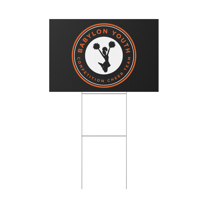 Babylon Youth Competition Cheerleading Plastic Yard Sign
