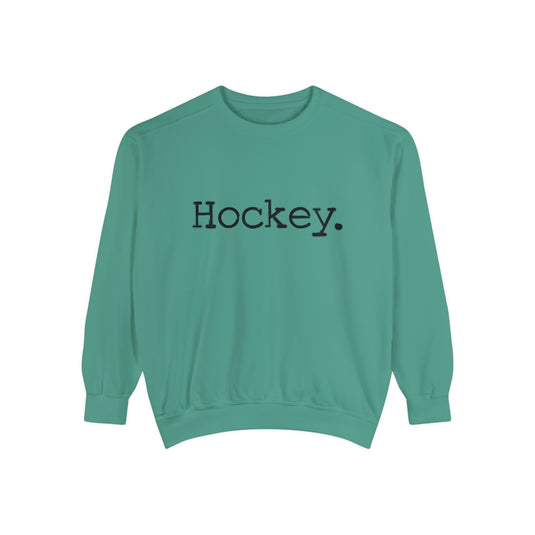 Typewriter Design Hockey Adult Unisex Premium Crewneck Sweatshirt