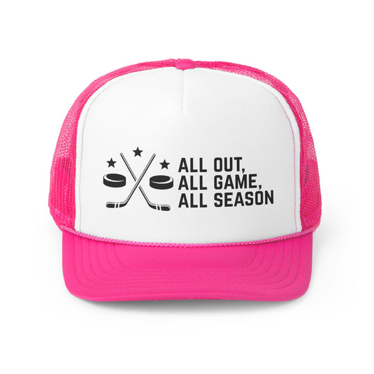 All Out All Game All Season Hockey Trucker Hat