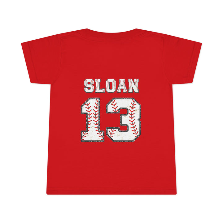 Iron Knights Toddler Unisex T-Shirt w/Flag Design & Name and Number on Back