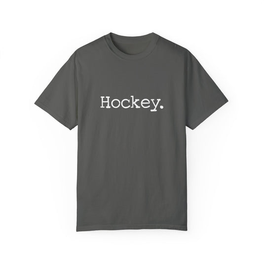 Typewriter Design Hockey Adult Unisex Premium T-Shirt