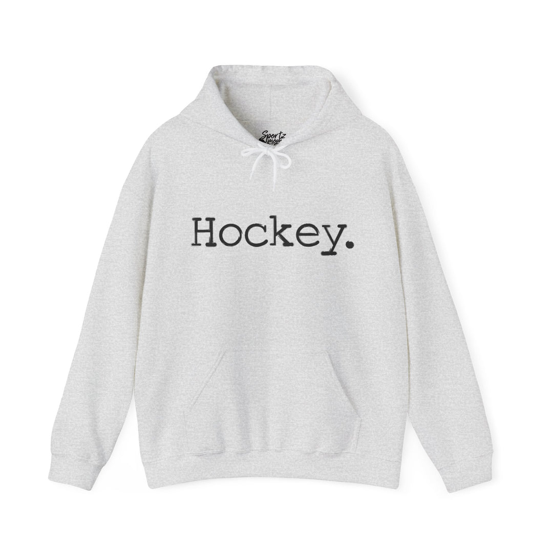 Typewriter Design Hockey Adult Unisex Hooded Sweatshirt