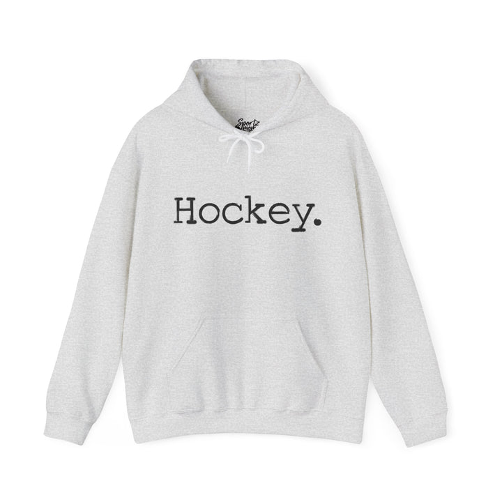 Typewriter Design Hockey Adult Unisex Hooded Sweatshirt