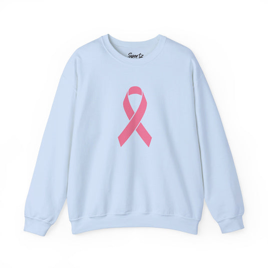 Cancer Ribbon Adult Unisex Basic Crewneck Sweatshirt