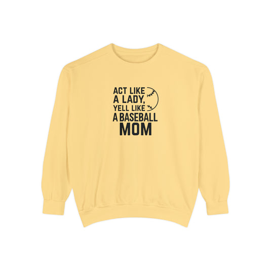 Act Like a Lady Baseball Adult Unisex Premium Crewneck Sweatshirt