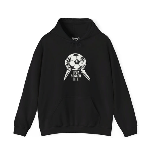 Live Soccer Die Adult Unisex Basic Hooded Sweatshirt