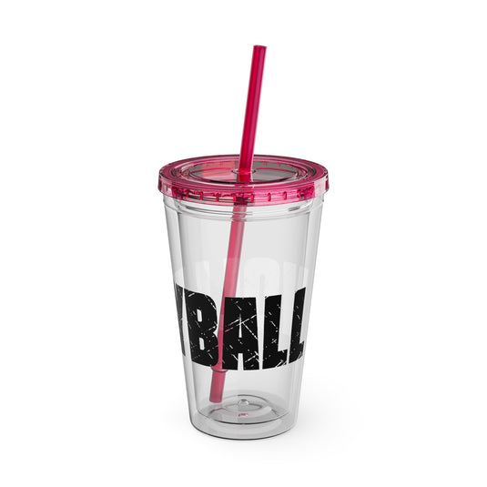 Volleyball 16 oz Sunsplash Tumbler with Straw