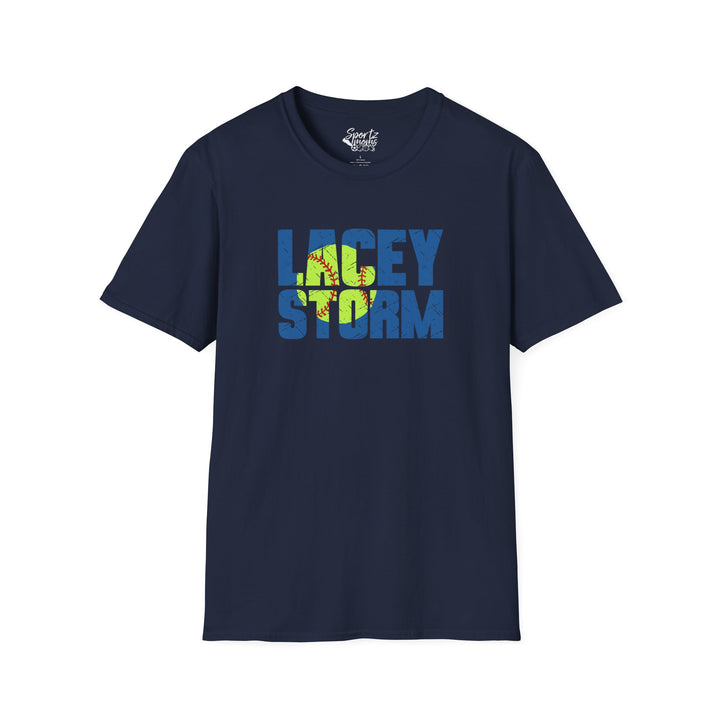 Lacey Storm Unisex Adult T-Shirt - Softball Design