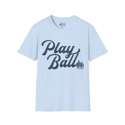 Iron Knights Basic Adult Unisex T-Shirt - Play Ball Design w/Knight Logo