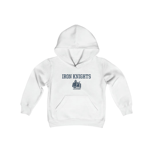 Iron Knights Youth Hooded Sweatshirt W/Name, Number & Bible Verse- Block Design