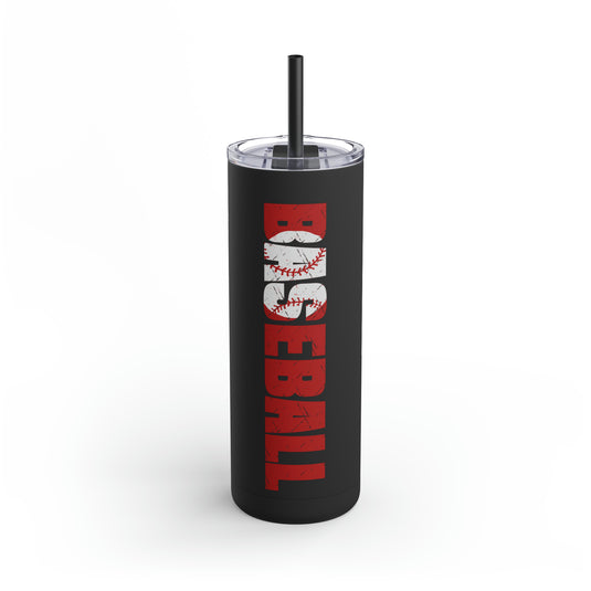 Baseball 20oz Skinny Matte Tumbler