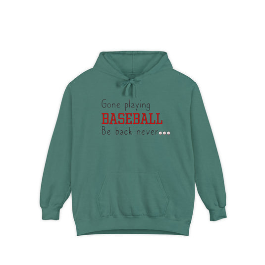 Gone Playing Baseball Adult Unisex Premium Hooded Sweatshirt