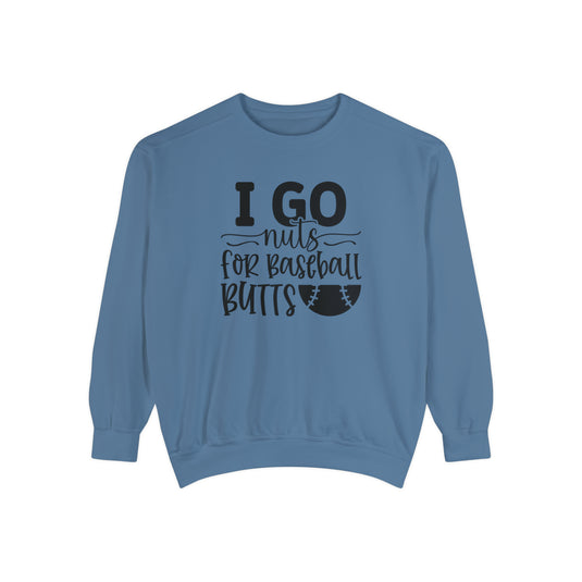 I Go Nuts Baseball Adult Unisex Premium Crewneck Sweatshirt