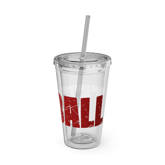 Tee Ball 16 oz Sunsplash Tumbler with Straw