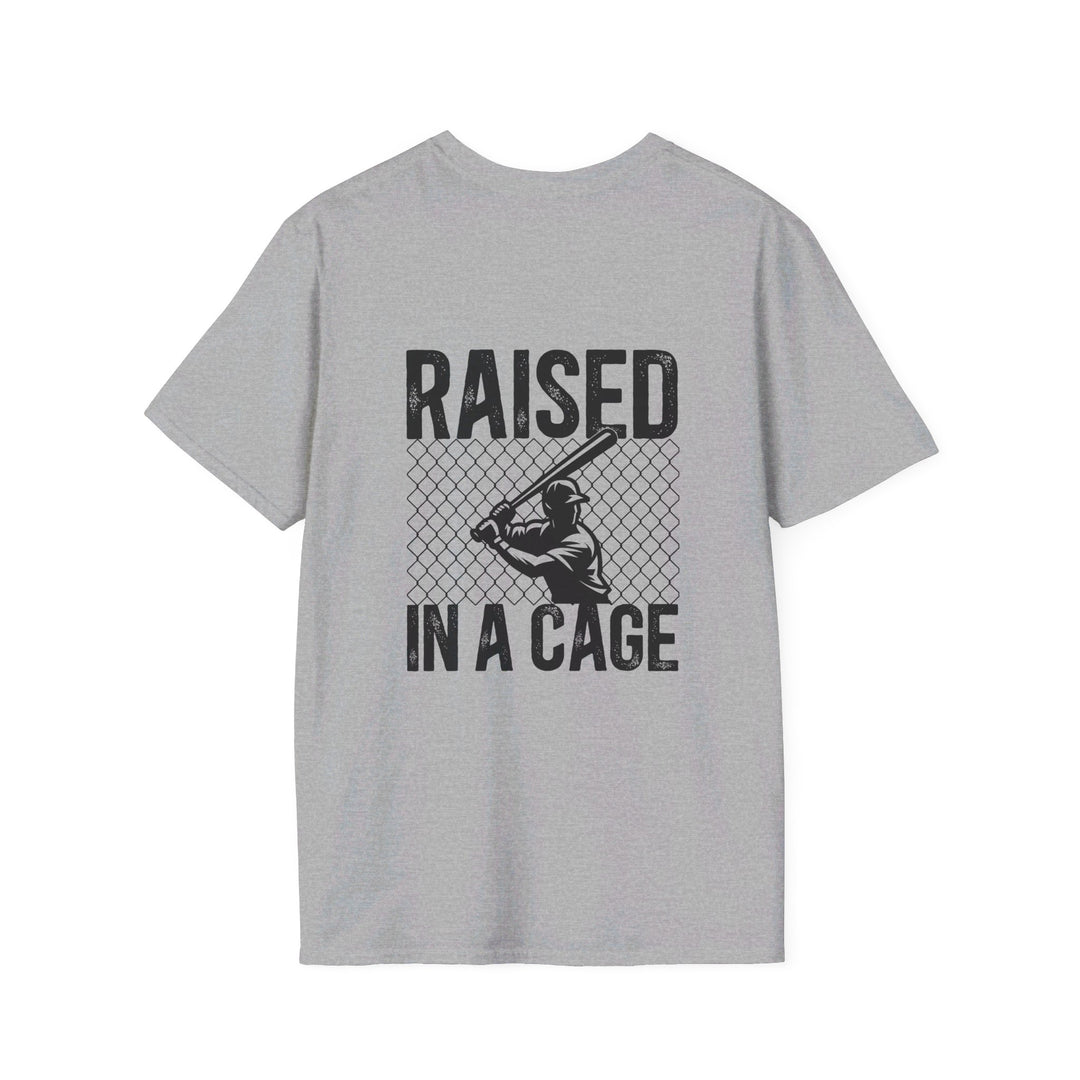 Raised in a Cage Baseball Unisex Adult T-Shirt