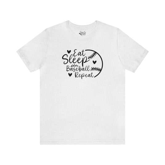 Eat Sleep Baseball Repeat Adult Unisex Mid-Level T-Shirt