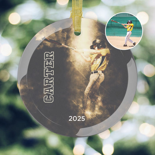 Custom Picture Glass Ornament