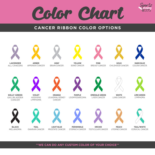 Cancer Collection Pick Your Sport Mom Ribbon & Heart Adult Unisex Basic Crewneck Sweatshirt w/Ribbon on Sleeve