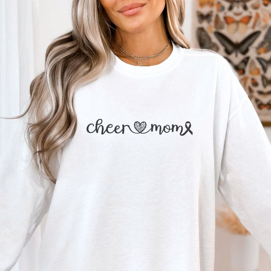 Cancer Collection Pick Your Sport Mom Ribbon & Heart Adult Unisex Premium Crewneck Sweatshirt