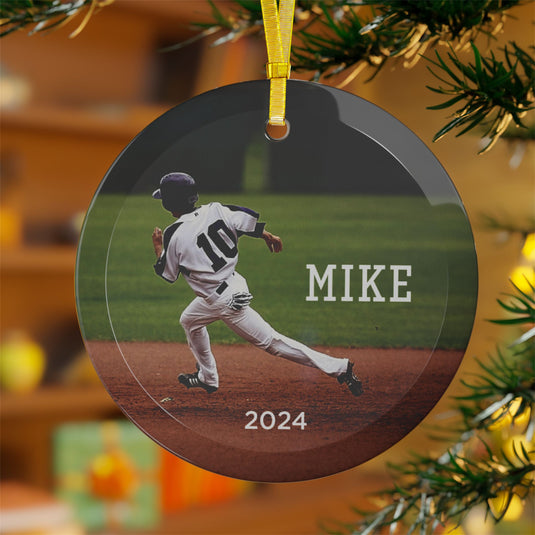 Custom Picture Glass Ornament