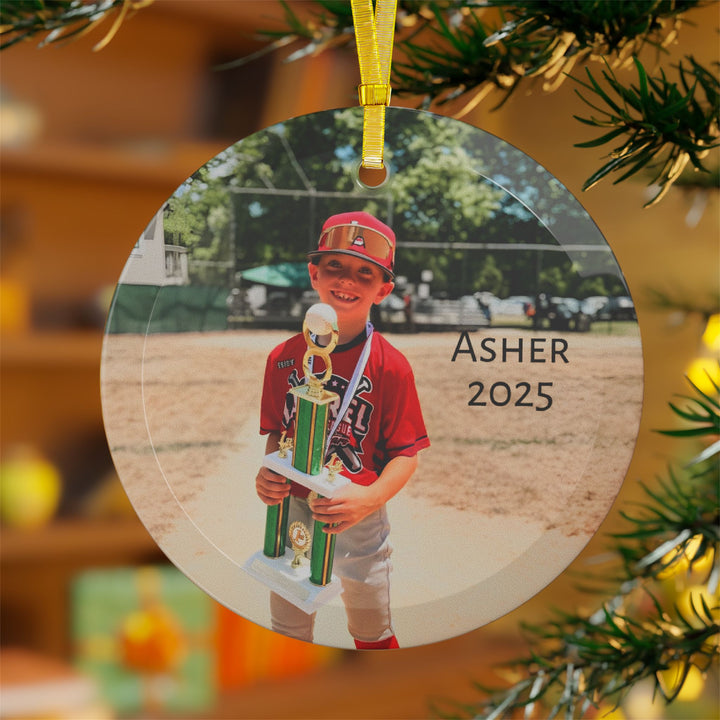 Custom Picture Glass Ornament - No Effect